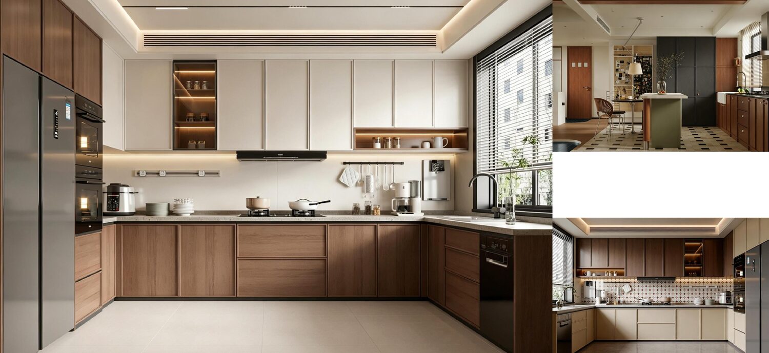 Wood modern kitchen